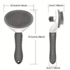 Pet Hair Remove Comb Self-cleaning Cat Slicker Brush Pet Waste Hair Comb For Cats Grooming Brushes Dog Combs Cat Accessories 5