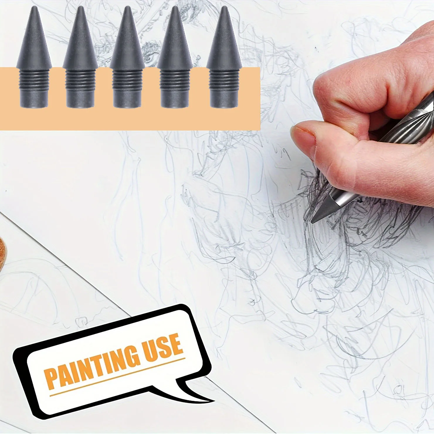 17 pieces /24 colored pencil tips /50 metal pencil tips, not easy to break long continuous pencils, sketches, drawing pens 5