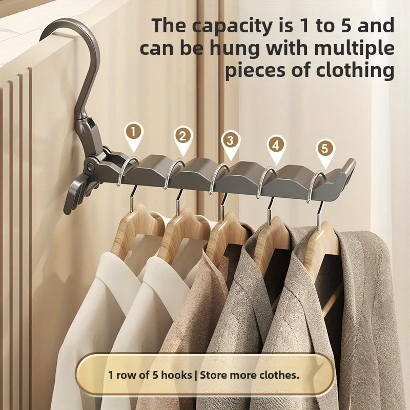 Portable Multifunctional Clothes Drying Rack - Essential Travel Hanger for Hotels and Business Trips 2