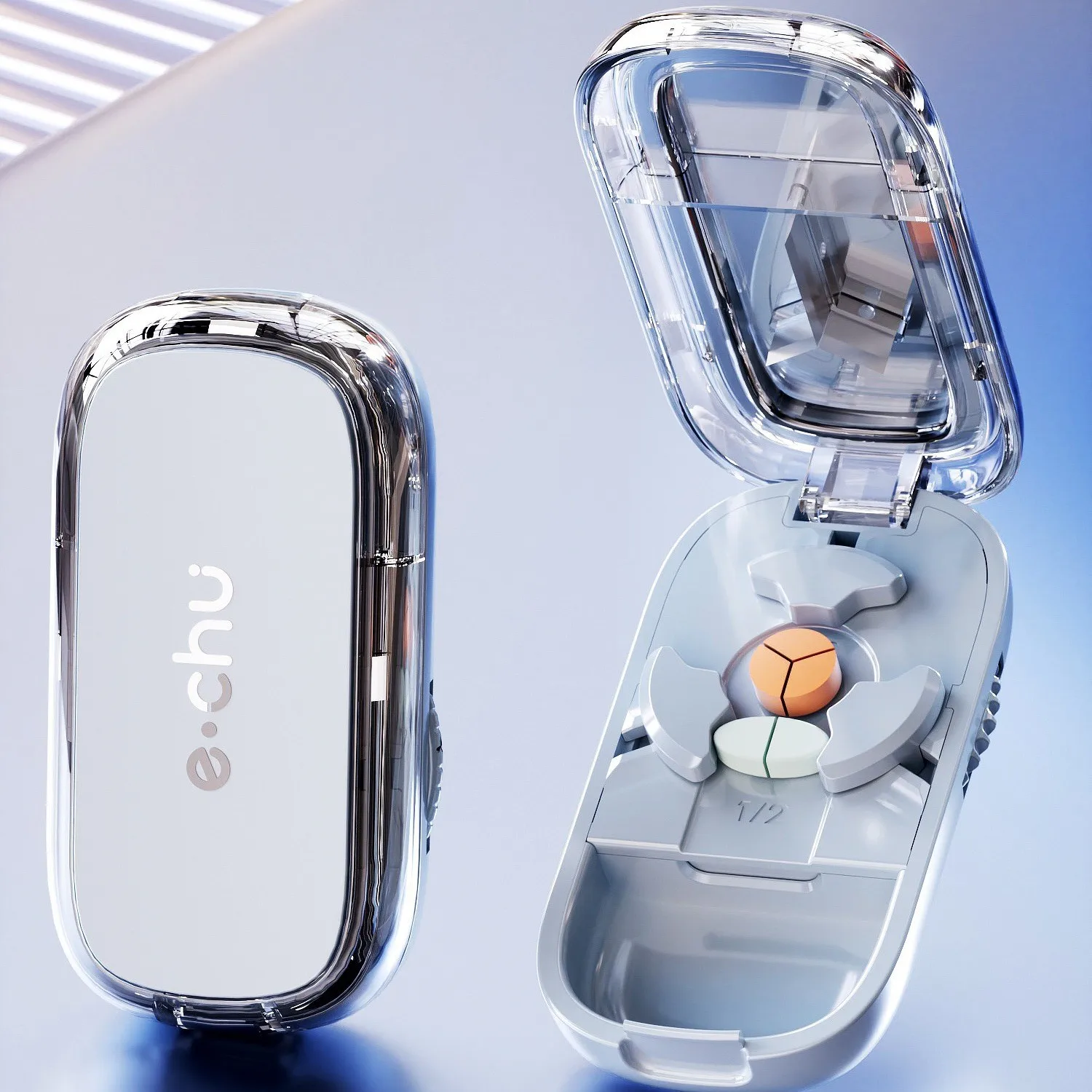 Quartering Pill Cutter Storage Box Portable Drug Tablet Medicine Dustproof thumbnail 6