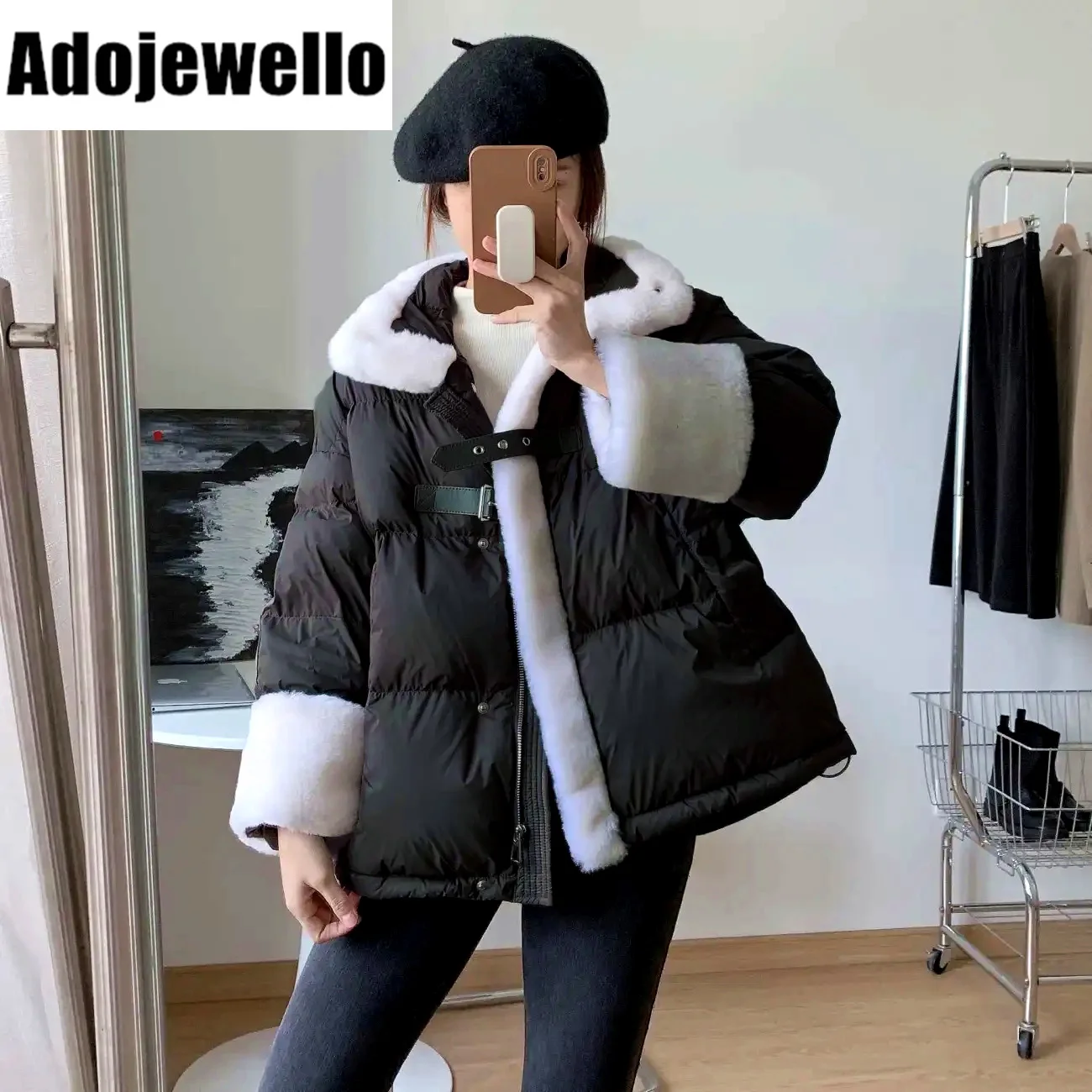 

Women's Parkas Warm Down Cotton Padded Jacket Female Winter Coat 2014