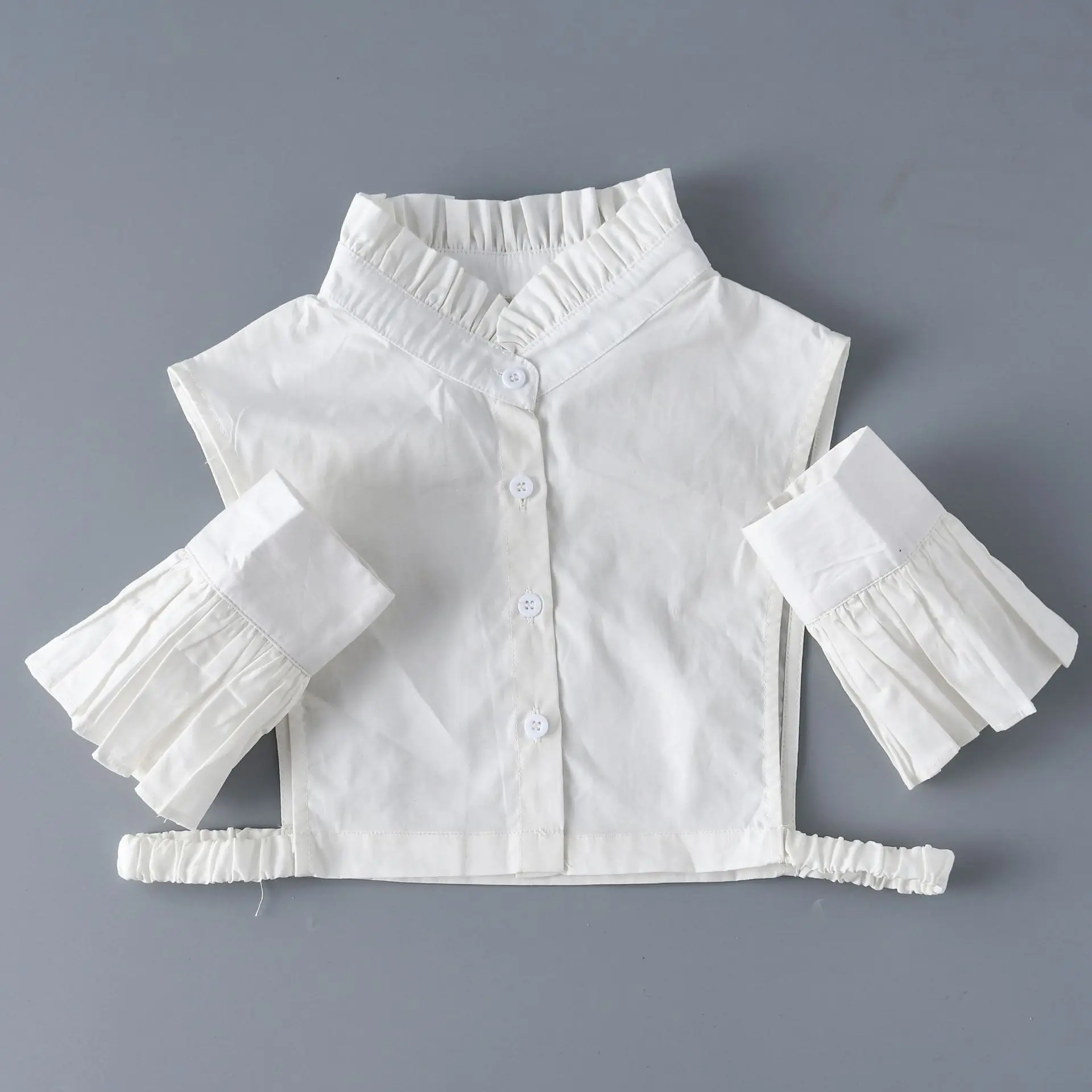 YEKEYI Camicia con colletto finto da donna, accessori versatili