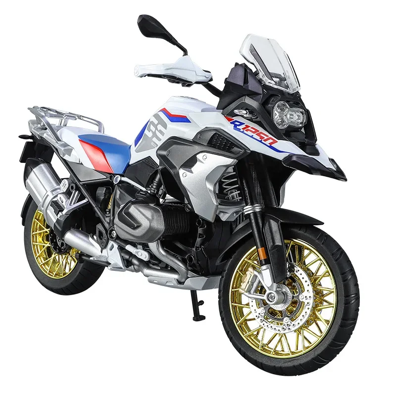 New 1:9 BMW R1250 GS ADV Alloy Die Cast Motorcycle Model Toy Vehicle Collection Sound and Light Off Road Autocycle Toys Car 3