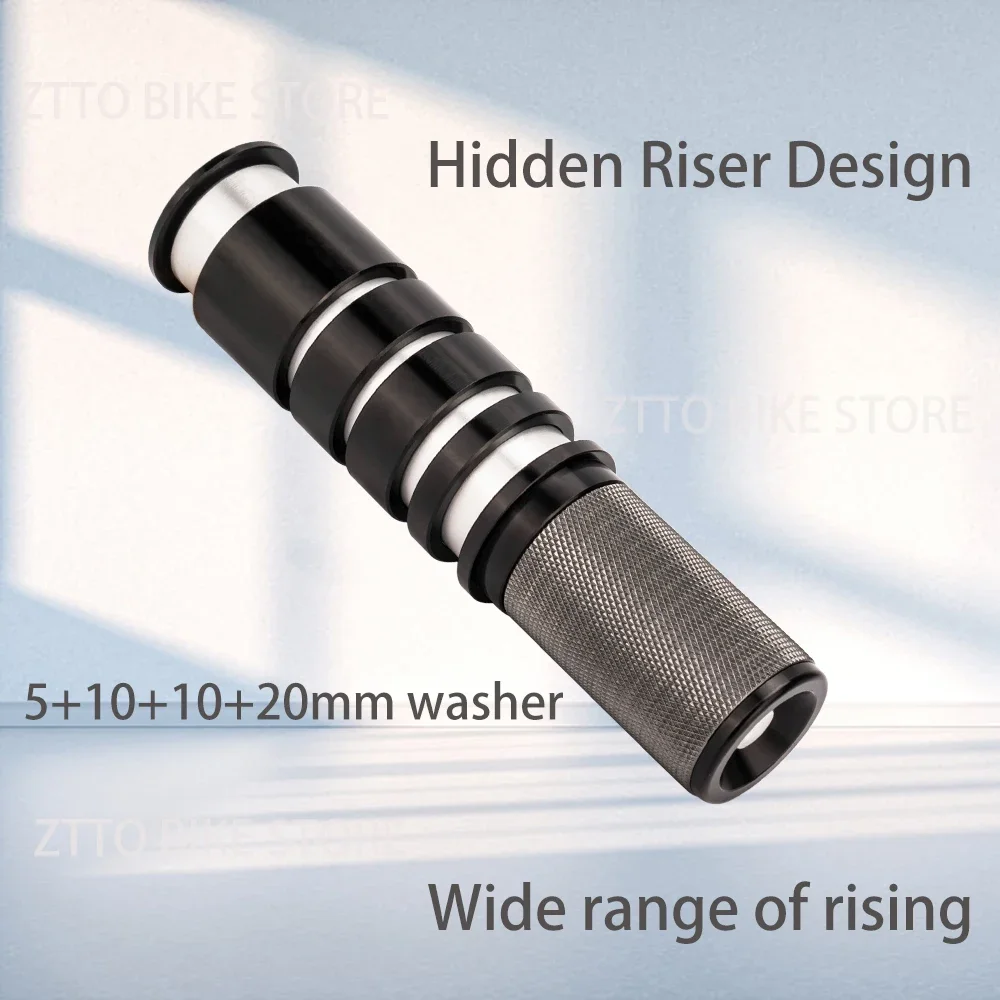 ZTTO Fork Height Riser Stem Extender, MTB Road Bike Handlebar Extension Adapter Hidden Adjustable Part - Image 4