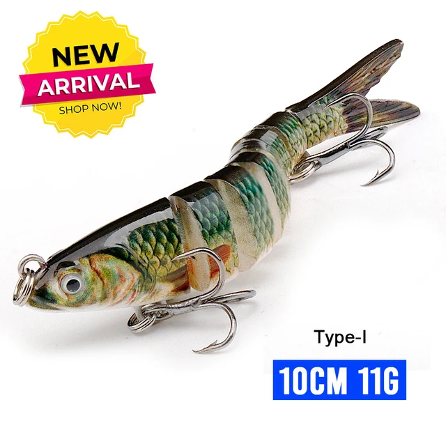 Leurres de Pêche Bioniques, Leurres de Pêche Multi Articulé Bionic à Couler Lent au Brochet, Leurre