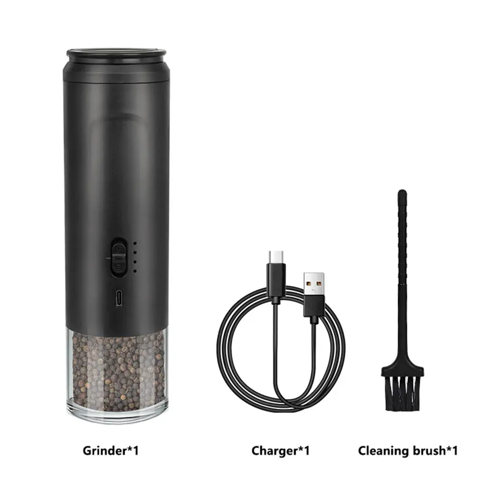 Electric Pepper Grinder,Home Mini Intelligent Salt Pepper Mills, Freshly Ground Seasoning Bottle With LED Light,Pepper Grinder
