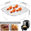 Stainless Steel Air Fryer Rack Tray Steaming Racks Air Fryer Tools Baking Pan BBQ Gril Cooker Rack Accessories Cooking Tools New 6