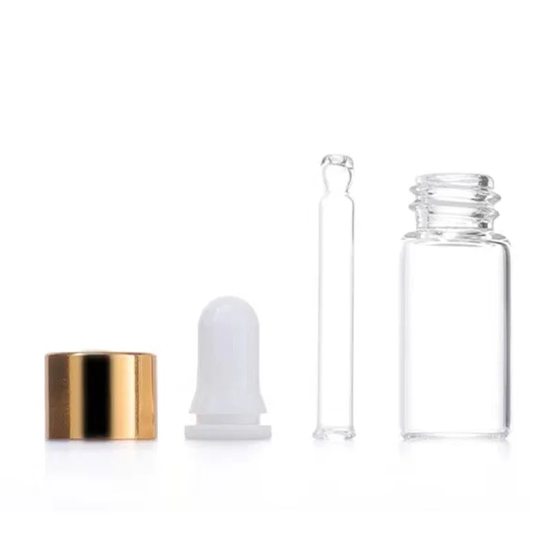 1-5ml Glass Dropper Bottle Clear Glass Bottles Empty Eye Dropper Bottles for Essential Cuticle Body Oils Tincture,50pcs,glass bottles,mini glass bottles