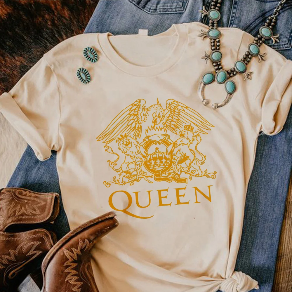 Freddie Mercury Queen Band t-shirts women haruku designer anime tshirt female y2k clothing913_voghion.com