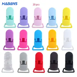 Attache-sucette en plastique JOréinitialisation sans BPA pour bébé, accessoires en gomme molaire, attache-sucette multi-usages, anti-chute, bijoux à bricoler soi-même, 20 pièces