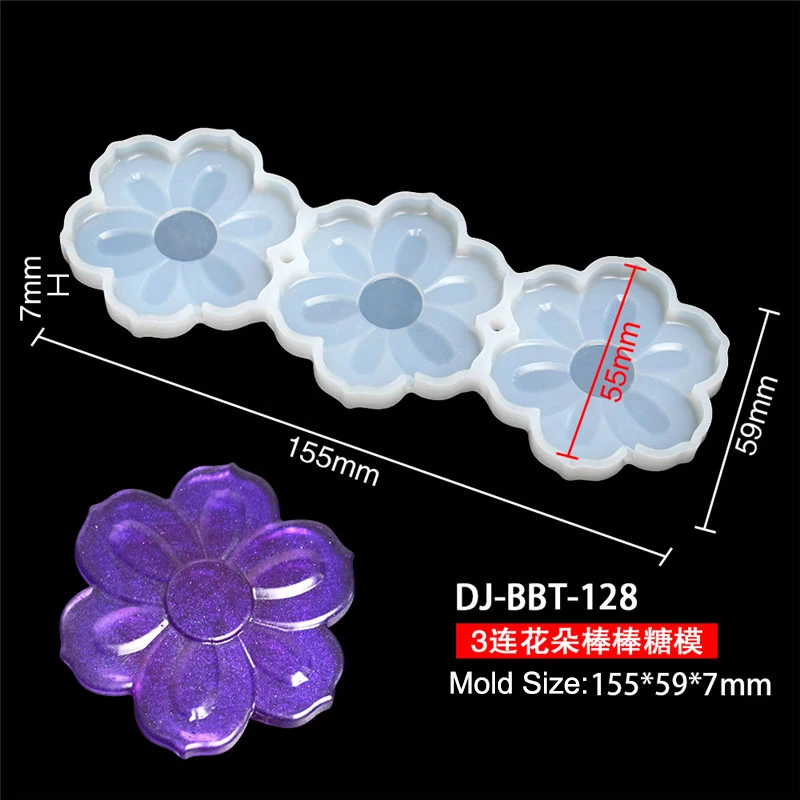 Leaf Flower Heart Bear Shape Silicone Lollipop Mold Round Chocolate Candy Cheese Baking... - SKU SLM00901 - UGI Packaging