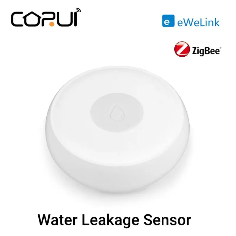 

CORUI Ewelink Zigbee Smart Water Leakage Sensor Water Level Overflow Alarm Wireless Flood Detector Water Leak Alert Detector