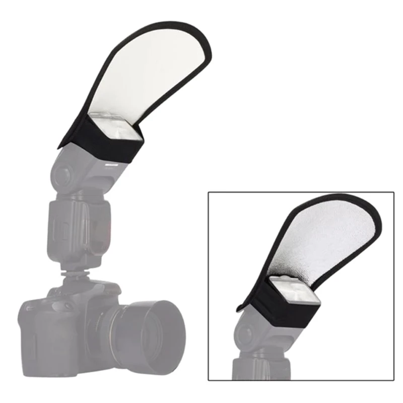 2-in-1 Camera Flash Reflector Double-sided Softbox Photo Flash Light Diffuser Light Panel For Most Brand Cameras