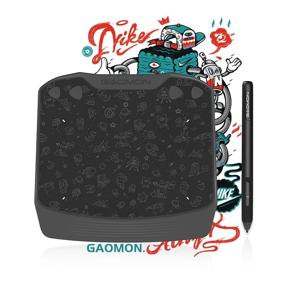 GAOMON S630 Graphics Tablet AP32 Passive Digital Pen for 2D/3D Animaton Drawing School Note Taking Working, Android OS Supported