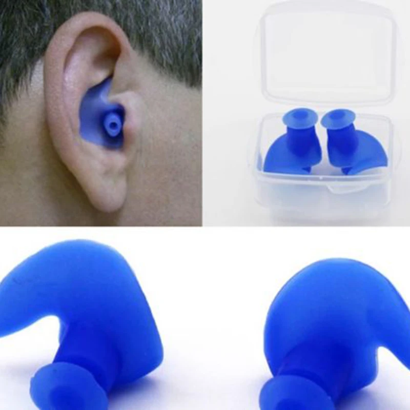 1 Pair Ear Plugs Waterproof Ear Protector Dust-Proof Earplugs Silicone Soft Water Sports Swimming Anti-noise Accessories