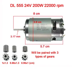 High-Speed Children's Electric Car Motor - High-Power 35,000 RPM Engine (555 24V 22000rpm)