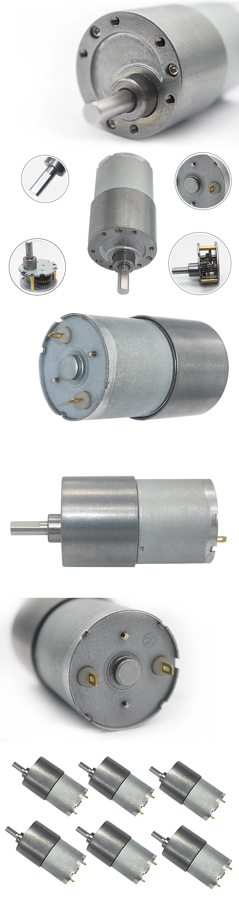 Aslong Gearmotor - Jgb37-3530 12/24v Dc Gear Motor 37mm