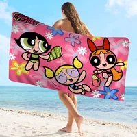 P-PowerpuffES-GirlS Towel Microfiber Beach Towel Absorbent Quick dry Soft Yoga Swimming Resort Mountain Climbing Towel 1