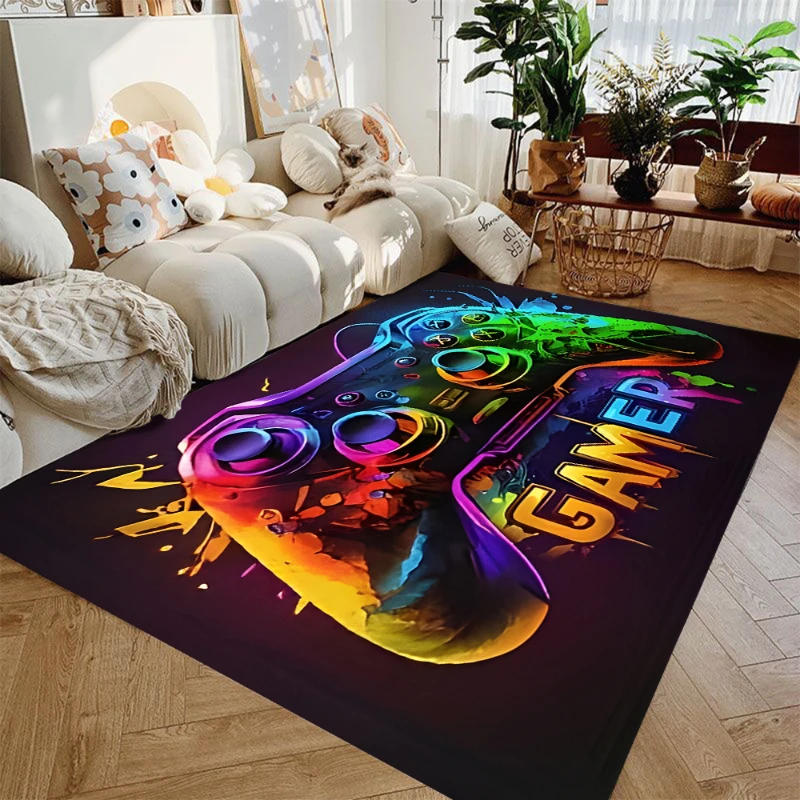 Gaming Rug for Boys Room silk wool rug plush rug imitated cashmere carpet kids carpet floor mat non slip carpet plush carpet decorative carpet crystal pile rug coral velvet rug