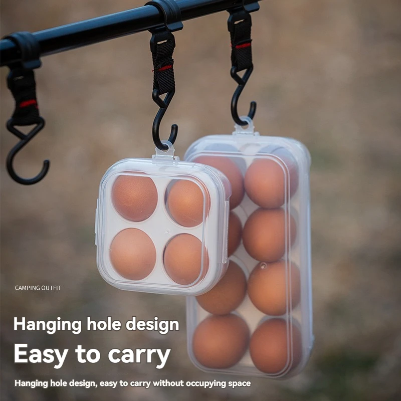 Shatterproof Egg Carrier Box – Outdoor Camping Egg Storage, Portable Shockproof Plastic Protection Case