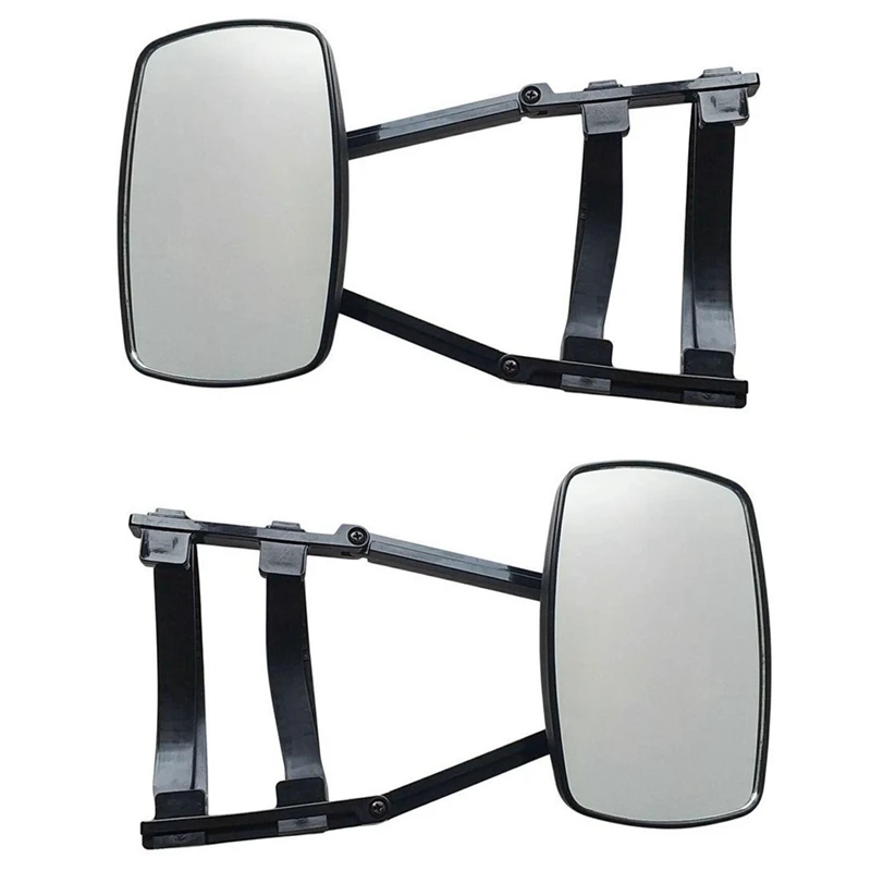 

Universal Towing Mirrors Clip-On Towing Mirrors Extended Mirrors For Towing 360° Rotation Adjustable Towing Mirror, Black 2PCS
