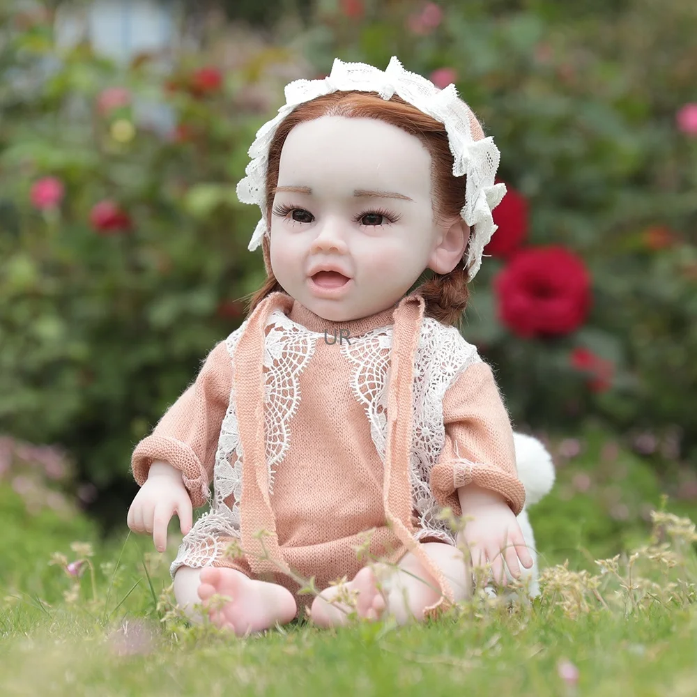 Artificial Newborn Infants Full Solid Silicone Reborn Baby Doll Realistic 1:1 Ratio 5.8Lbs Weight Soft 18Inch Long Reborn Girl 4 5 month 1500g realistic soft 100% silicone belly artificial tummy fake belly baby tummy silicone beer belly fake pregnancy fat