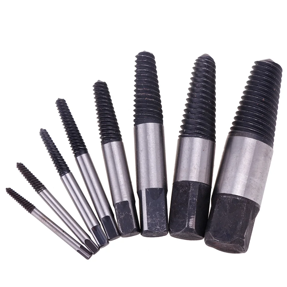 Screw Remover Extractor Drill Bits Carbon Steel Guide Set Broken End Bolt Removal Drill Set Damaged Bolts Remover Tools 1/8PCS