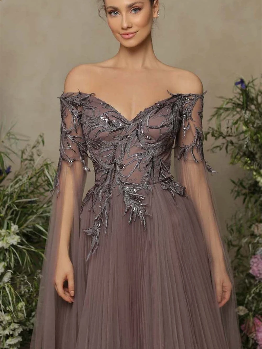 Sexy Evening Dresses Classic Beaded Bride Gown Elegant Floor-length Prom  Dress | eBay