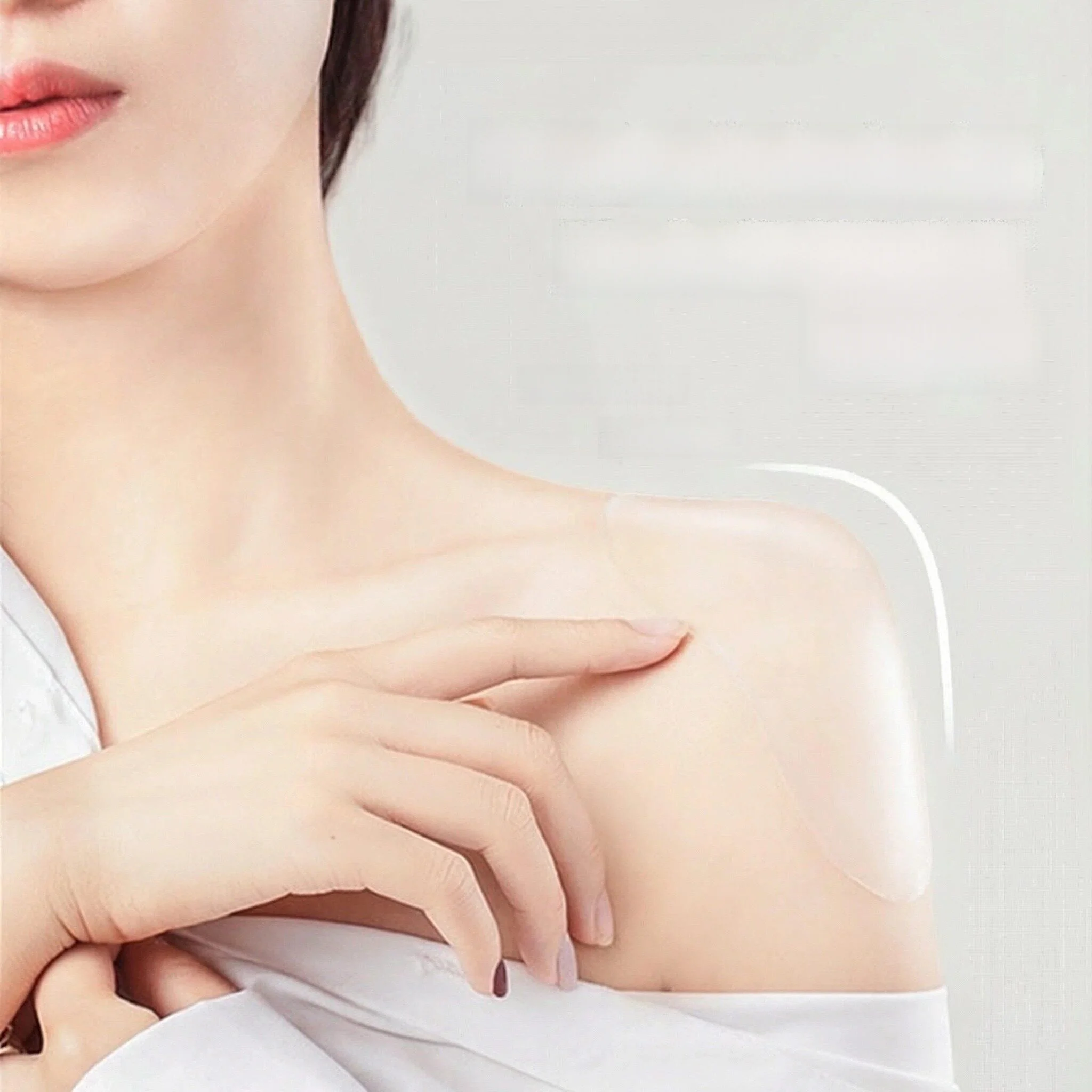 보이지 않는 실리콘 어깨 패드 여성 성인용 투명 앵글 어깨 보호대 가정용 편안하고 통기성 좋음