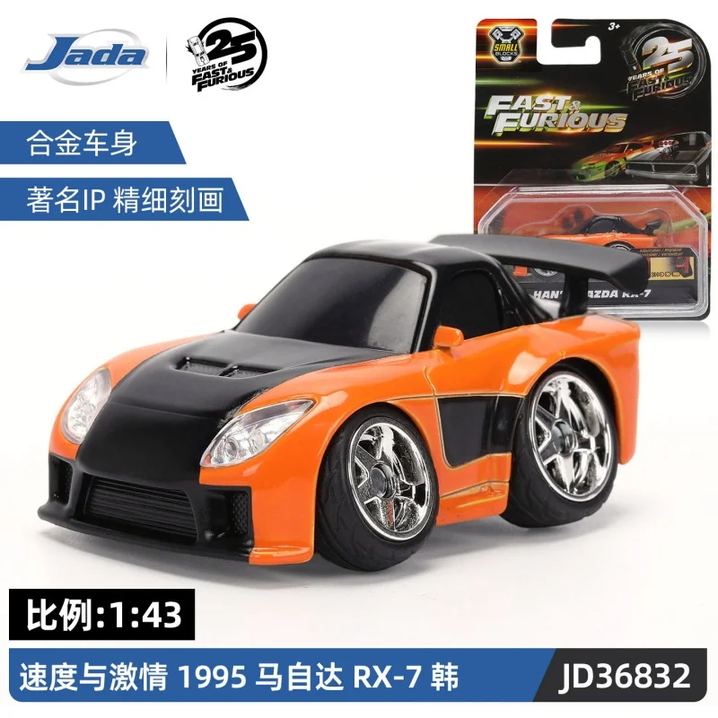Jada 1:43 25번째 패스트 앤 퓨리어스 합금 자동차, 미쓰비시 이클립스 마쓰다 RX-7 닷지 차저 다이캐스트 모델, 수집가용 선물 장난감