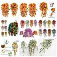 Artificial Hanging Flowers Morning Glory UV Resistant Yard Hanging Fake Plant Garden Wedding Party Decor Garden Balcony Supplies 3