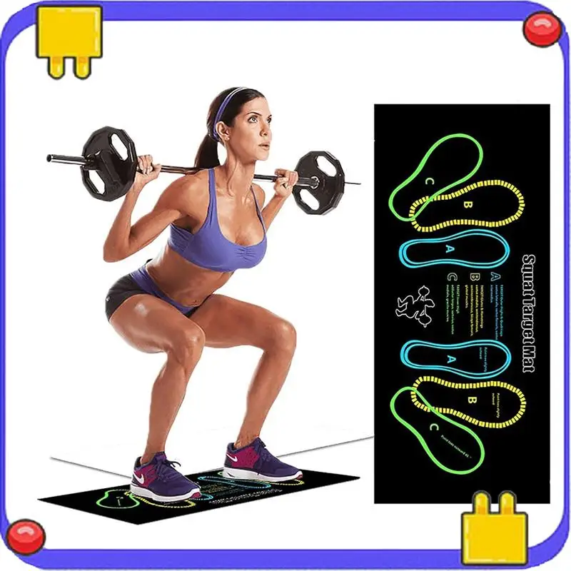 Estera de ejercicio de sentadillas duradera con posiciones