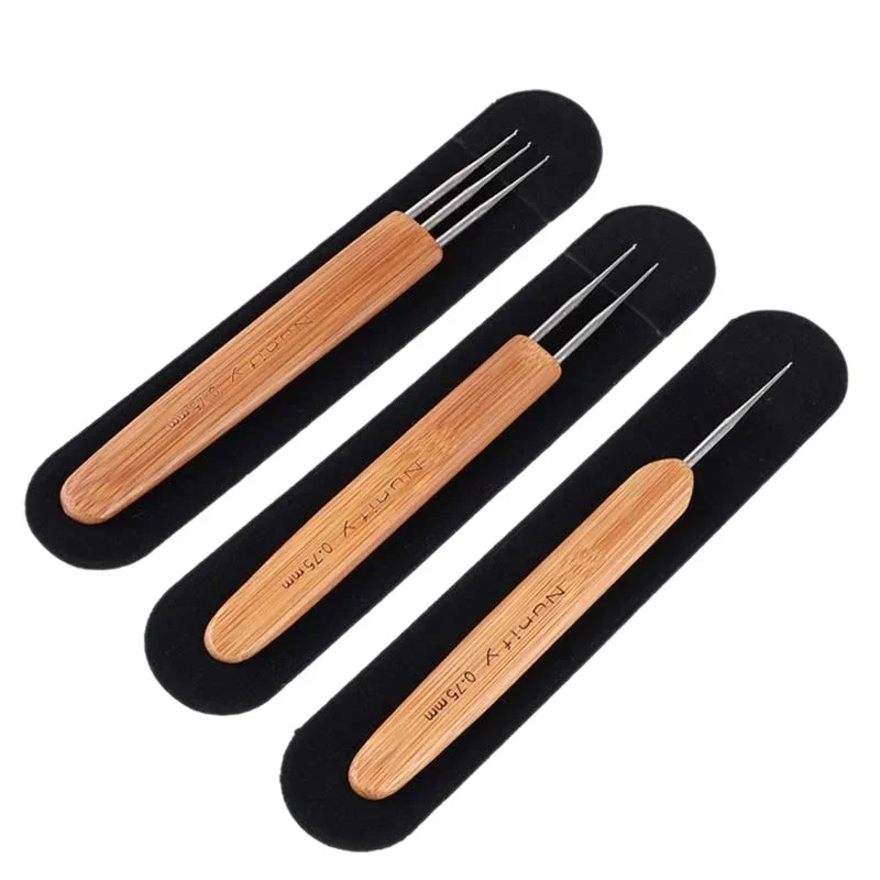 Wooden Handle Crochet Hook for Dreadlocks - Precision Needles, Available in Two Sizes