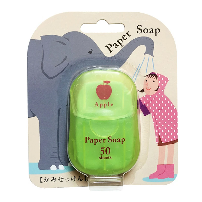 Box Disposable Soap Paper Travel Soap Paper Washing Hand Bath Clean Scented Slice Sheets Mini Bathroom Supplies disposable soap paper
