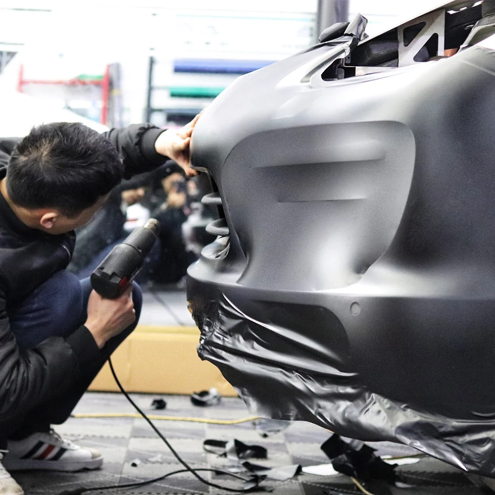 Pellicola Per Auto Senza Bolle D'aria In Vinile Nero Super Opaco Di - Foto 12