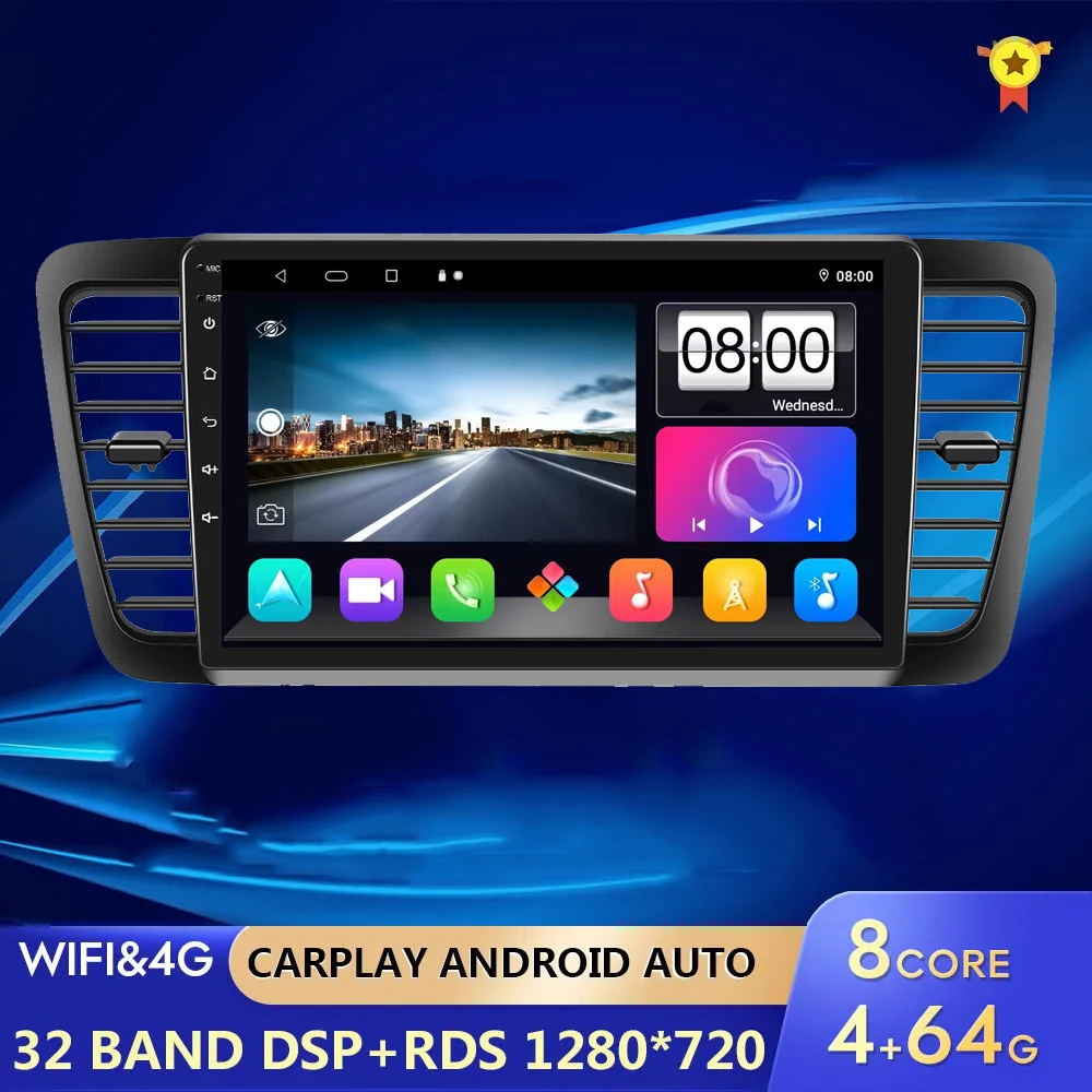 

Android 13 Car Radio Multimedia Video Player For Subaru Outback 3 Legacy 4 2003 2004-2009 Stereo Navigation GPS Wireless Carplay