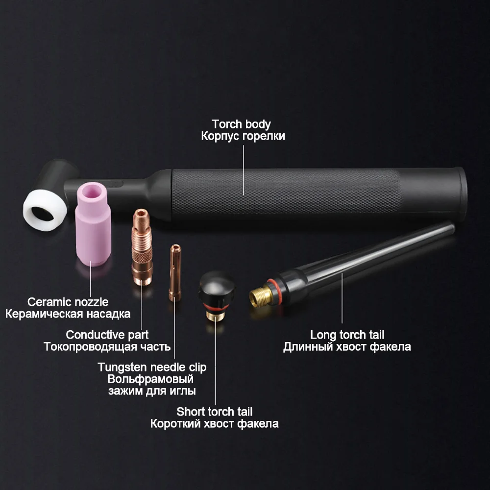 TIG Torch Argon Arc Welding Gun WP-17 WP-18 WP-26 Torch Head Air-Cooled Water-Cooled TIG Torch Head TIG Torch Accessories 2