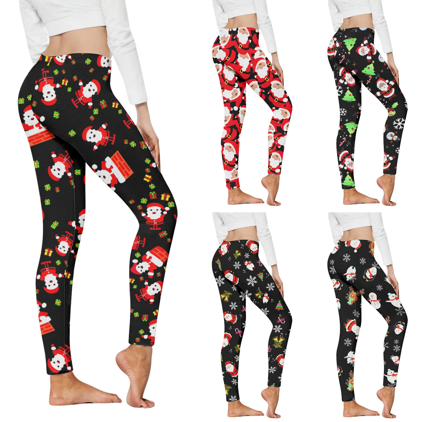

Женские рождественские колготки с принтом, леггинсы для занятий йогой, спортивные Леггинсы для женщин, леггинсы с высокой талией, офисные брюки