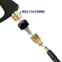 High Pressure Wash Hose Connector Outlet Swivel Adaptor M22 Quick Connect For Karcher Lavor Bosch Nilfisk Stihl Anti Winding 2