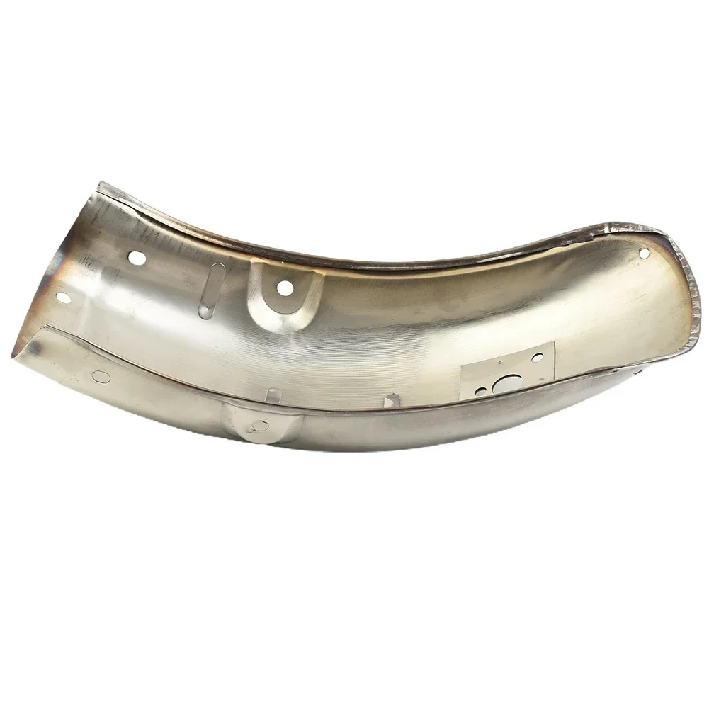 Garde-boue Arrière Moto Acier Inoxydable Chromé 42,5 Cm - Compatible Suzuki GN125 Et GN250 - Protection Anti-éclaboussures Durable