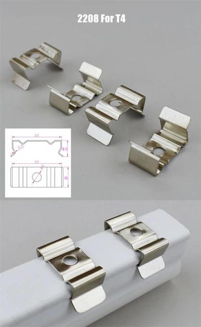 Clip Supporto Per Tubi LED T4 - Acciaio Al Manganese Nichelato, Confezione Da 20 Pezzi - Foto 7