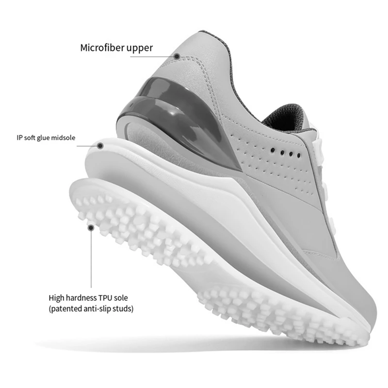 PGM Men Golf Shoes Knob Shoelaces Anti-side Slip Waterproof Men's Sports Shoes Sneakers XZ309