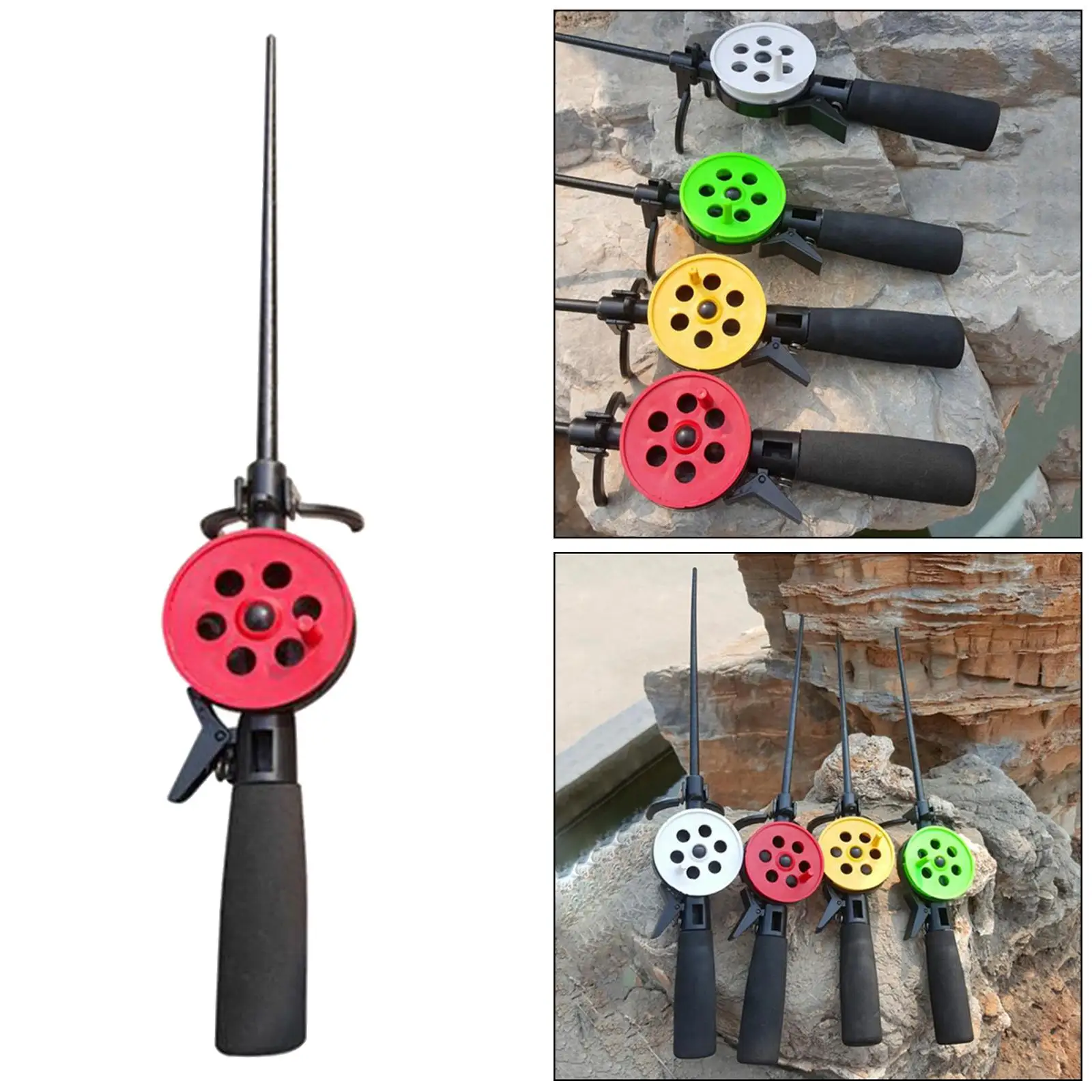 Portable Lightweight Ice Winter Fishing Rod W/ Reel Outdoor Sport 14inch Portable Lightweight Ice Winter Fishing Rod W/ Reel Outdoor Sport 14inch