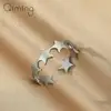 Stainless Steel Open Adjustable Star Rings Women Bohemia Jewelry Stackable Ring Bague 1