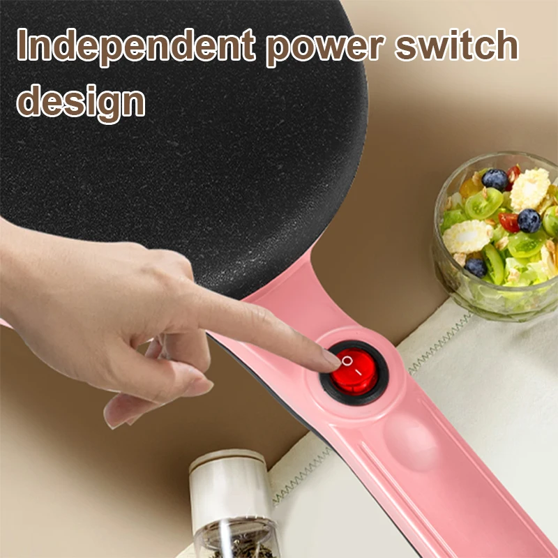 Electric Crepe Maker Electric Crepe Maker Pizza Non-Stick Pancake Machine Griddle Baking Pan Cake Pie Instant Heating Spring roll Pastry Frying Grill