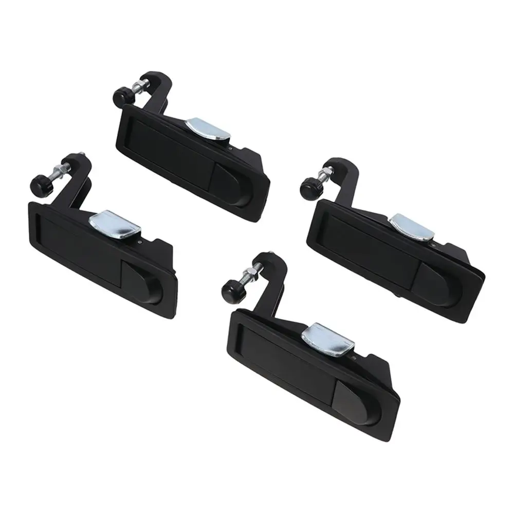 

4PCS Black Compression Latch 0.04"-0.94" Zinc Alloy Flush Lever Compression Latches Adjustable 93*34mm Lock Trigger Latch
