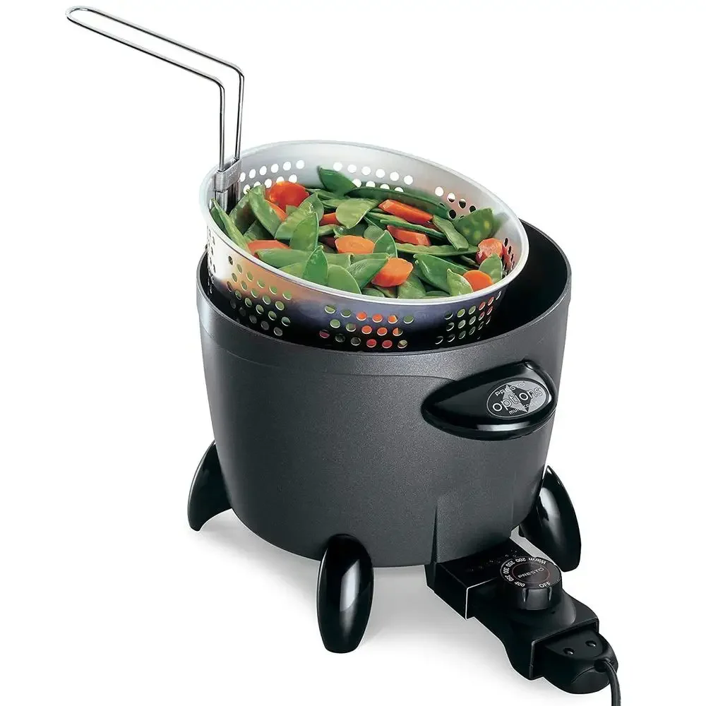 Multi-Cooker Steamer Versatile Cooking Appliance Steaming Roasting Frying Control Master® Heat Control Easy Draining Basket 3