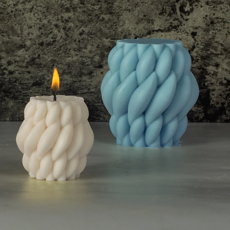 Morning Glory Flower Design Candle Molds Swirl Sculpture Pillar Candle  Silicone Mold Unique Shaped Twirl Minimalist Decor
