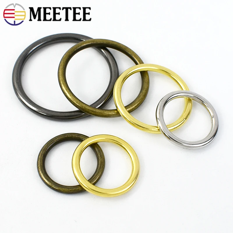 10Pcs 20-50mm 금속 O 링 버클 가방 공예 키 체인 링 커넥터 후크 웨빙 스트랩 조절기 걸쇠 DIY 하드웨어 액세서리