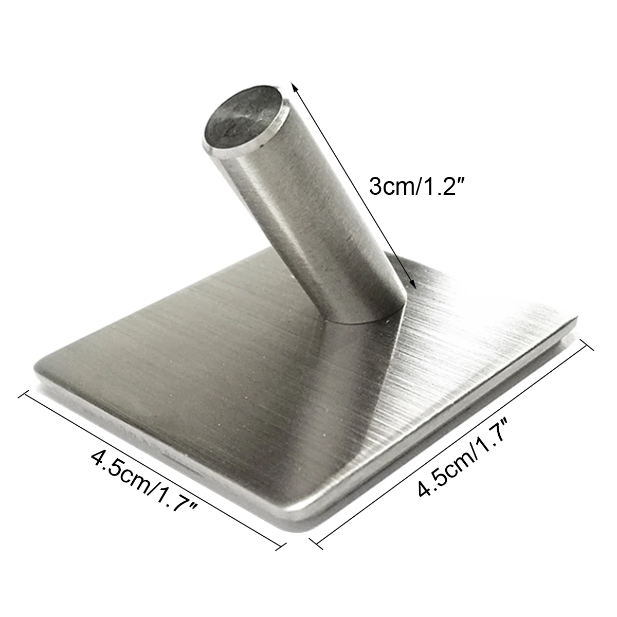 4PC Self-adhesive Hook Wall Heavy Duty Sticker Hooks Waterproof Stainless Steel Hanger Kitchen Bathroon Hooks